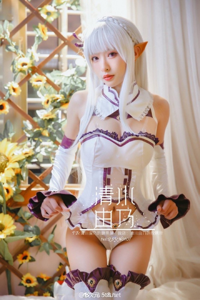 「清水由乃」从零开始的异世界生活 爱蜜莉雅 cosplay